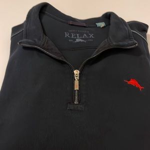 Tommy Bahama navy 1/2 zip sweater